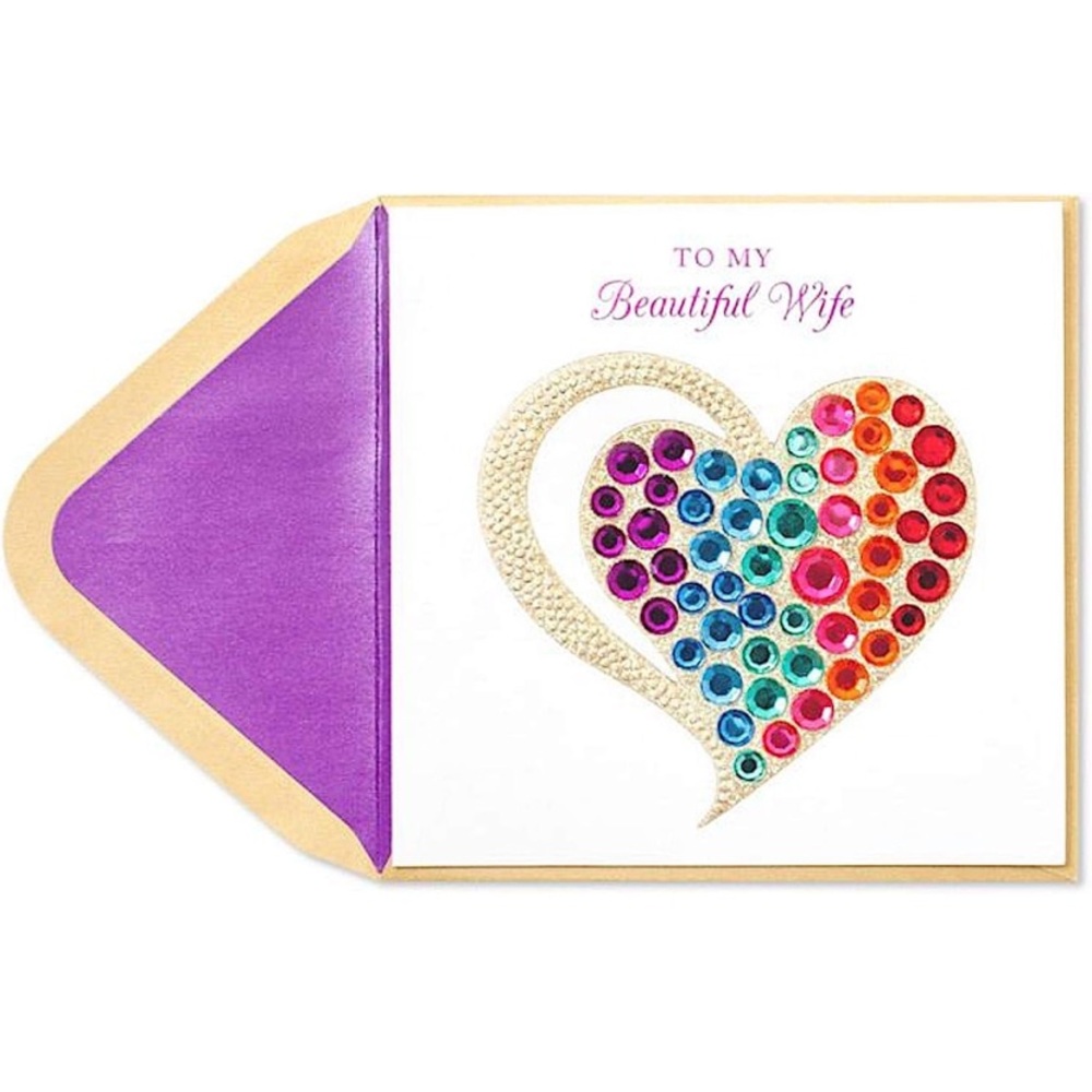 Papyrus Mother’s Day Card | To Wife | Gemmed Heart